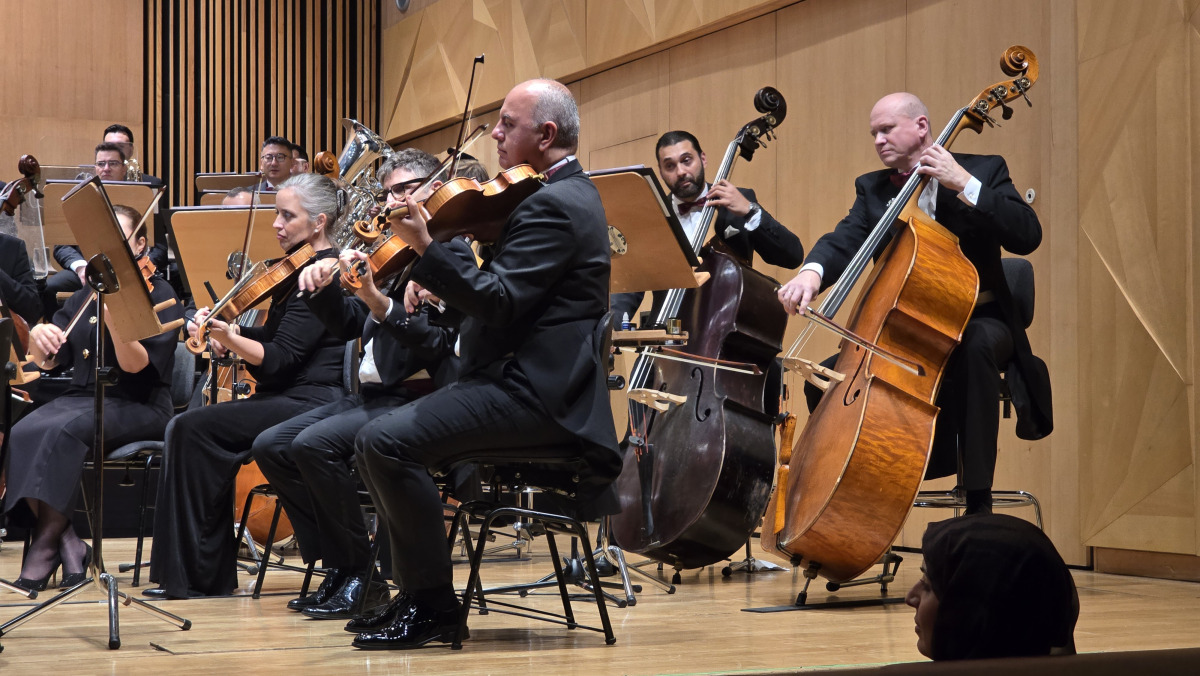Qatar Philharmonic Orchestra team during the concert held at QNCC on Friday. PIC: Hana Ramadan/ The Peninsula