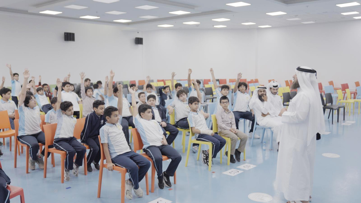 Students attend an awareness session.