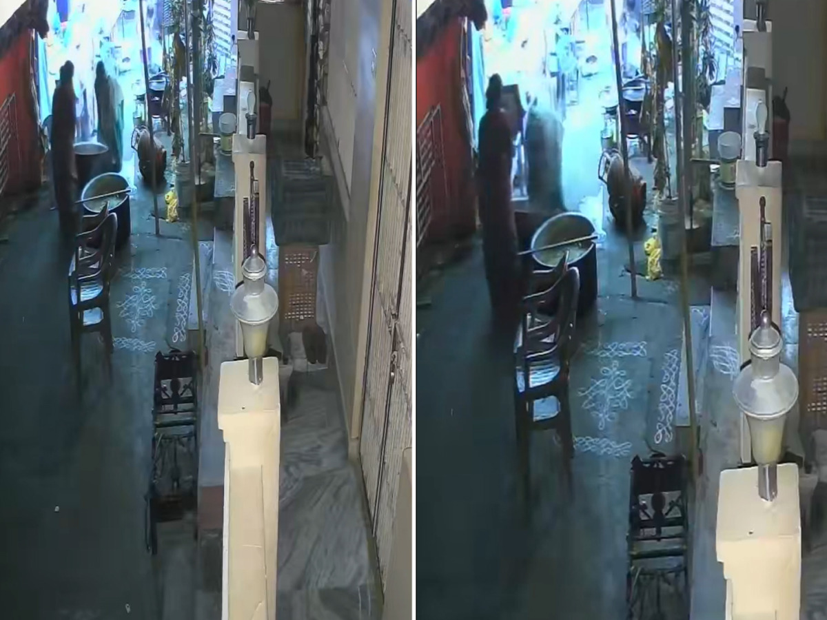 Screengrab of CCTV footage being shared on X  