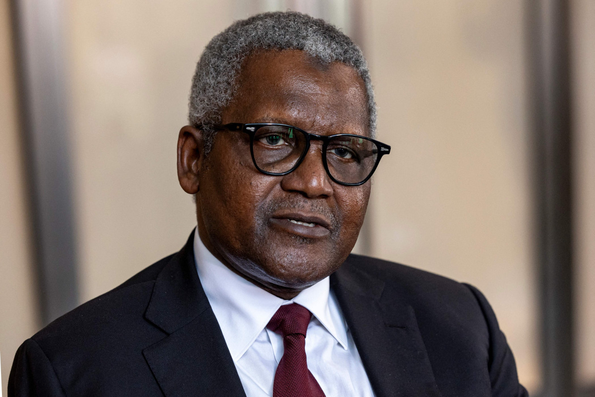 Aliko Dangote, the President and Chief Executive Officer of the Dangote Group, looks on during an interview with AFP in Nairobi on September 29, 2026. (Photo by SIMON MAINA / AFP)