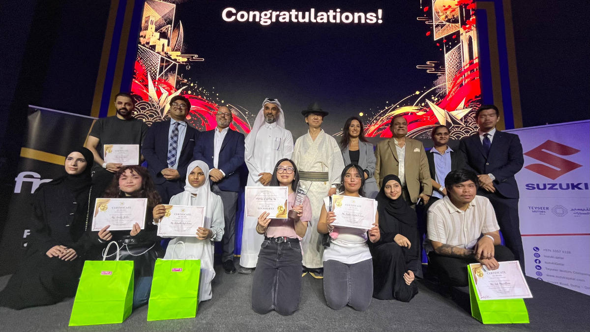 The 2026 award winners received certificates of commendation from Ambassador of Japan to Qatar H E Naoto Hisajima, along with prizes from each of the sponsoring companies.