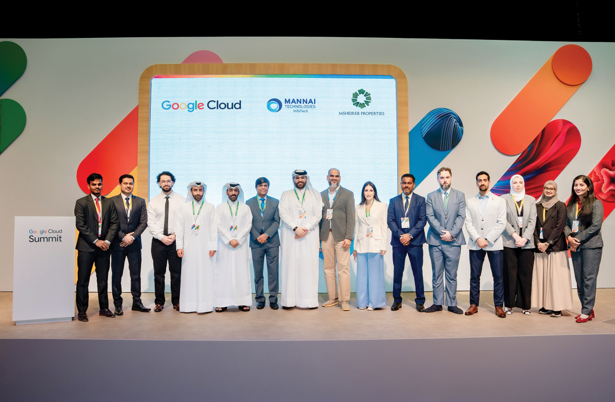 Officials during the Google Cloud Summit Doha held at QNCC.