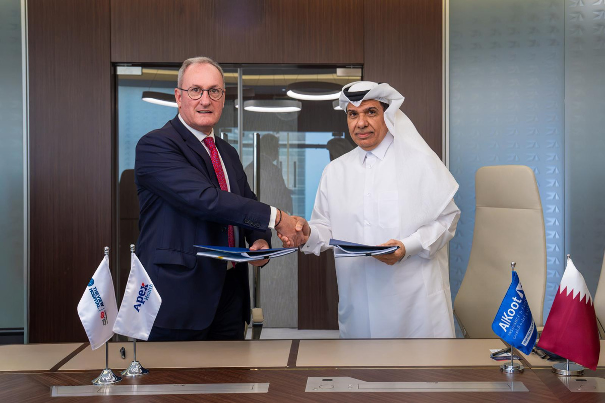 The renewed agreement was signed by Ahmed Rafee Al-Emadi, CEO of Al Koot Insurance and Reinsurance and Joe Hazel, Group CEO of Apex Health