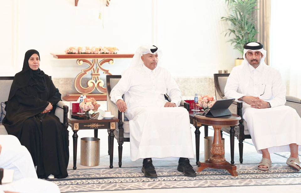 Speaker H E Hassan bin Abdullah Al Ghanim and other officials at the event.