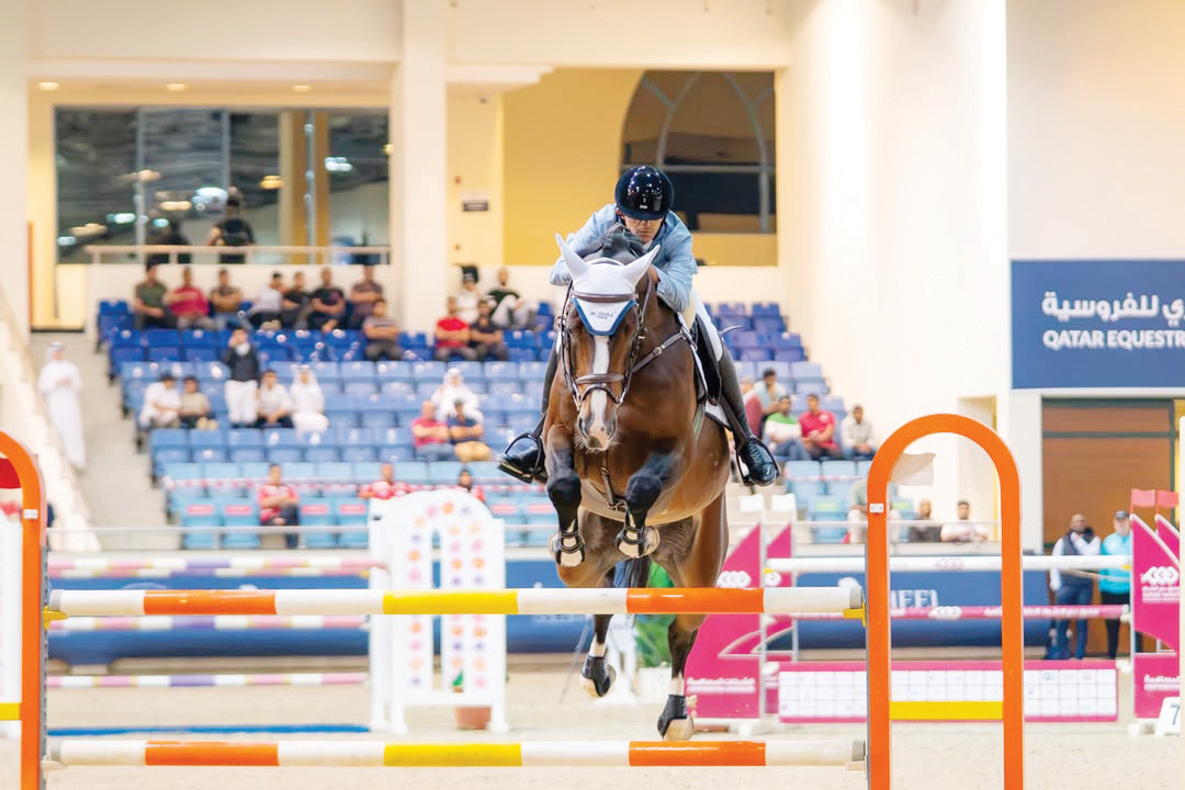 Abdulaziz Fahad Al-Eid and Q-Hayen in action during the Diamond Tour competition.