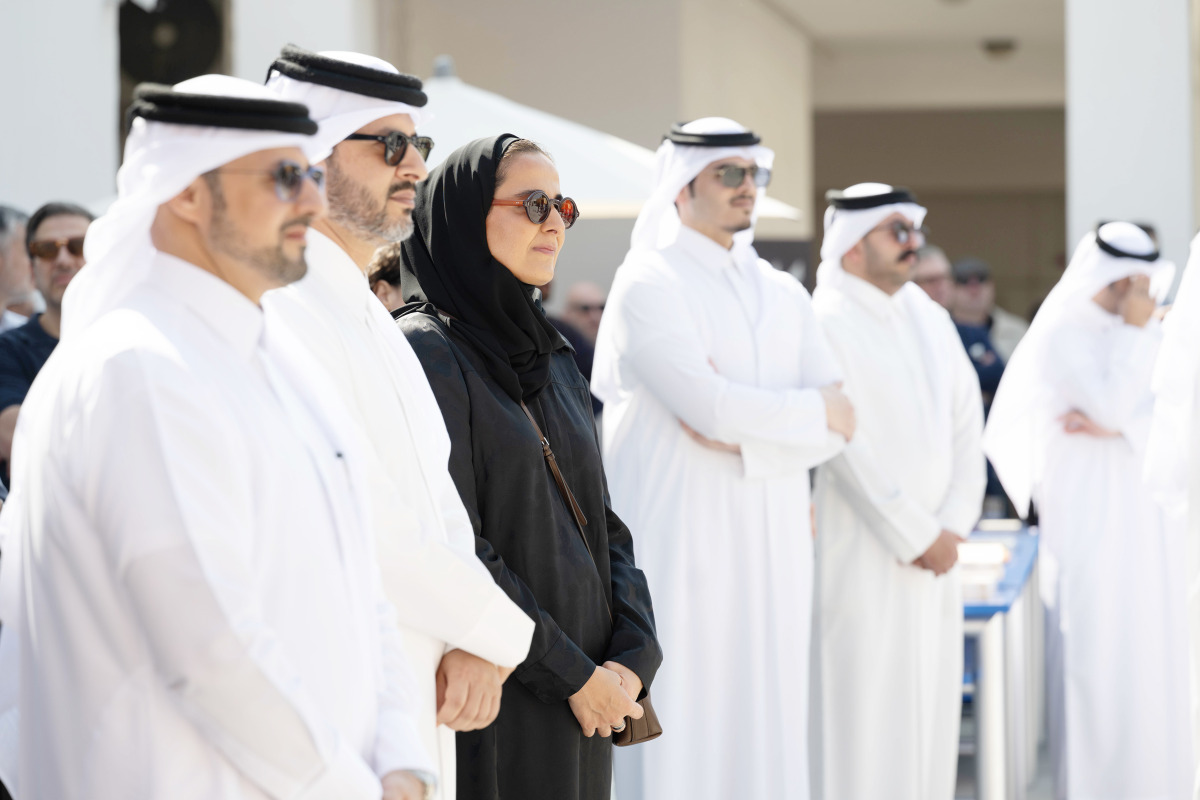 Chairperson of Qatar Museums H E Sheikha Al Mayassa bint Hamad bin Khalifa Al Thani during the opening of the exhibitions.