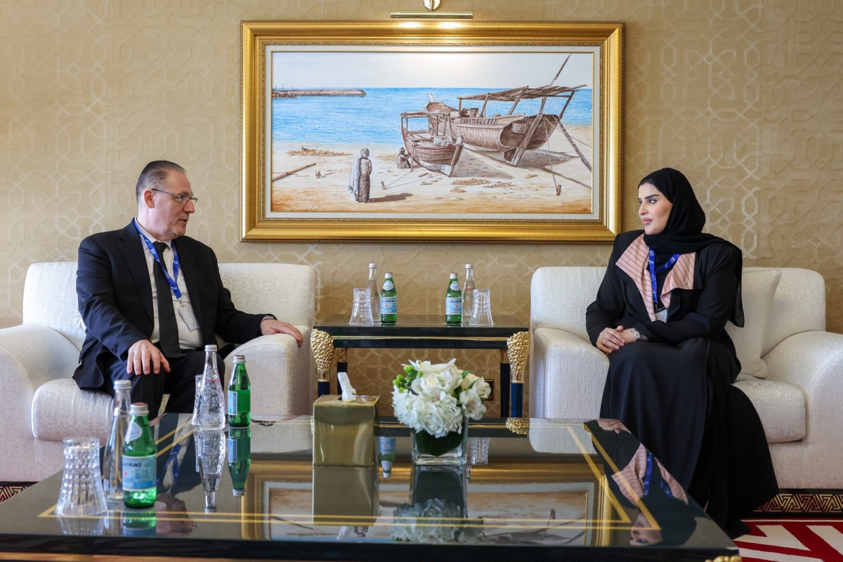 Minister of State for International Cooperation H E Dr. Maryam bint Ali bin Nasser Al Misnad meeting UN Assistant Secretary-General and Director of the UNDP Regional Bureau for Arab States H E Dr. Abdallah Al Dardari in Doha yesterday.

