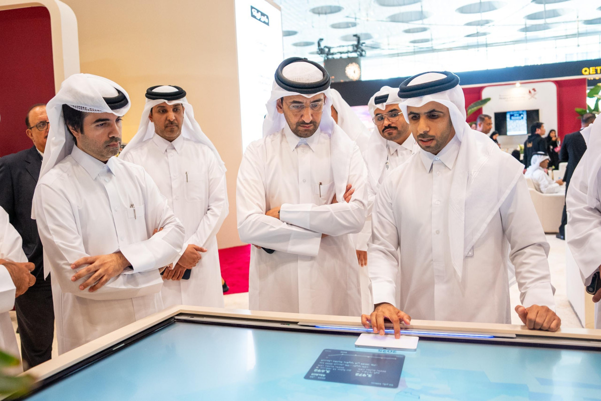 Minister of Justice and Minister of State for Cabinet Affairs H E Ibrahim bin Ali bin Issa Al Hassan Al Mohannadi with other officials during the event.