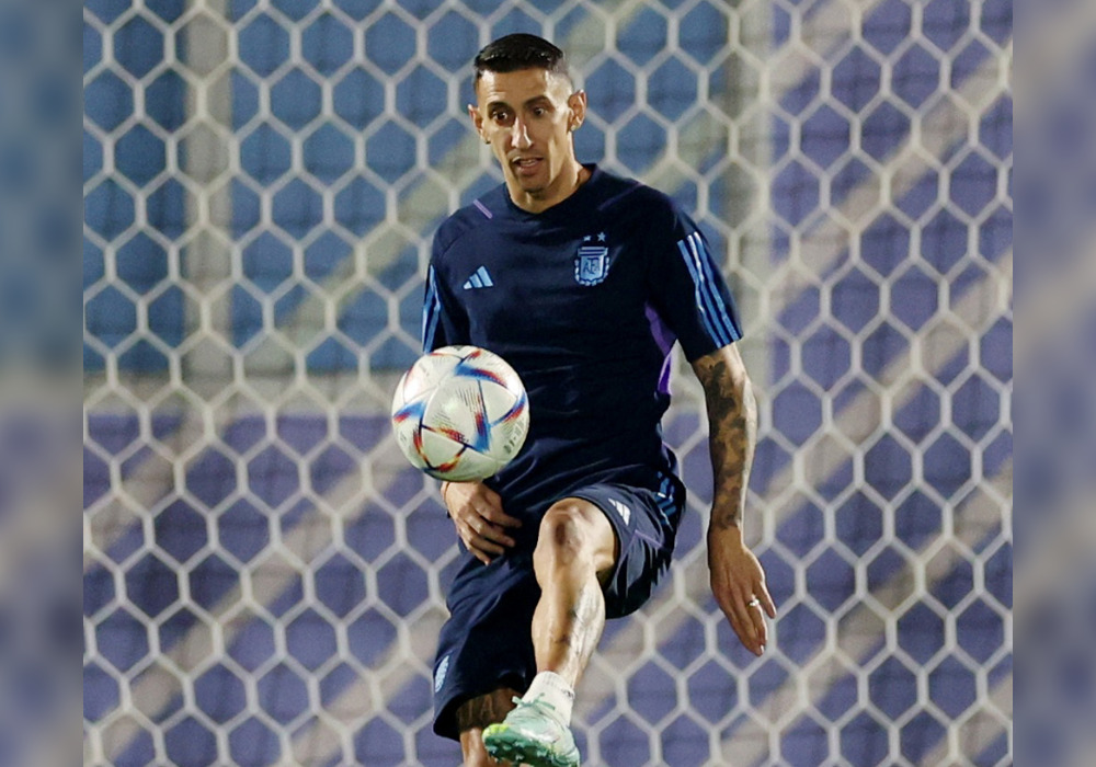 Angel Di Maria during training. Reuters file photo.